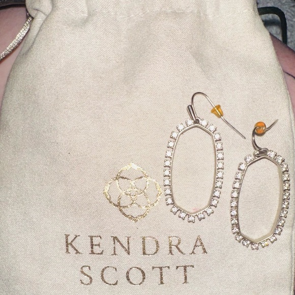 Kendra Scott Jewelry - Kendra Scott Silver Crystal Embellished Earrings
